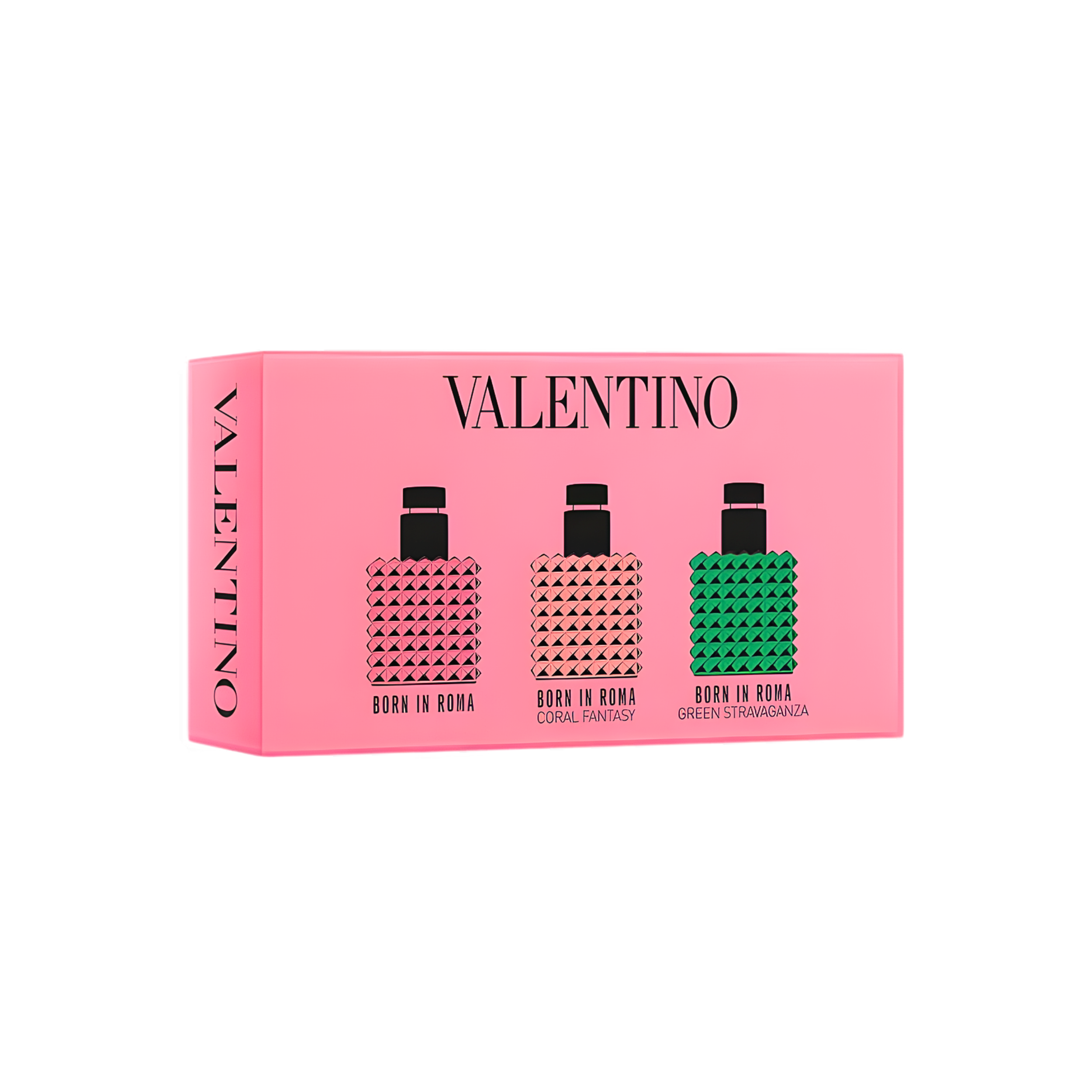 VALENTINO 3 PC MINI SET (BORN IN ROMA, CORAL FANTASY, GREEN STRAVAGANZA) EDP 0.2FL.OZ 6 ML)