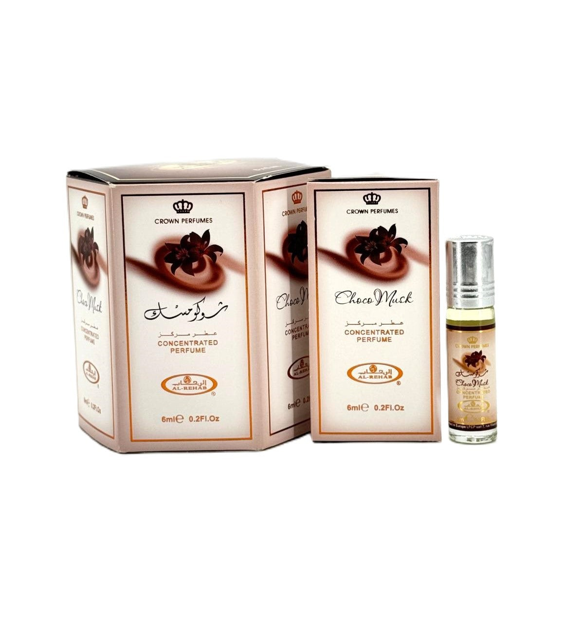 Perfume Al Rehab Choco Musk, 6 unidades, 0,2 fl. oz, unisex