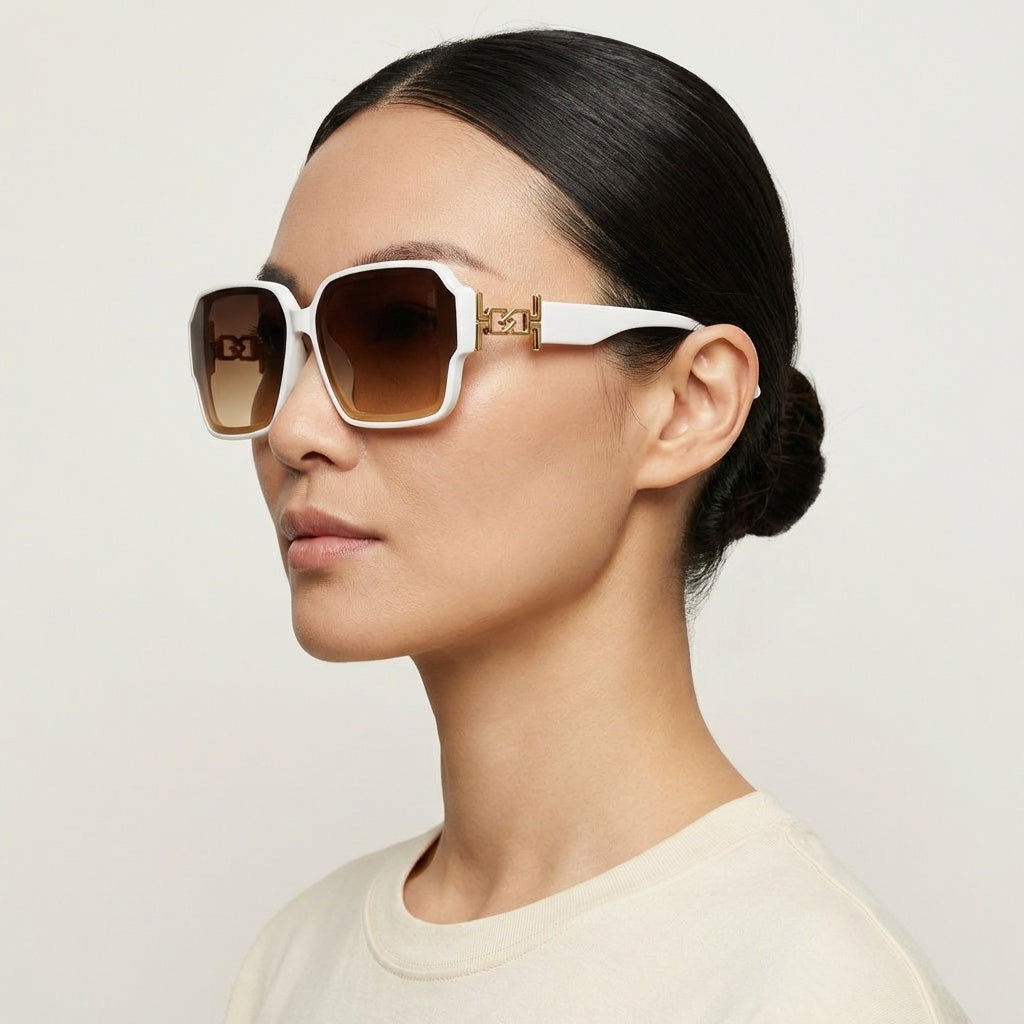 GAFAS DE SOL CUADRADAS BLANCAS SUN104 F3017