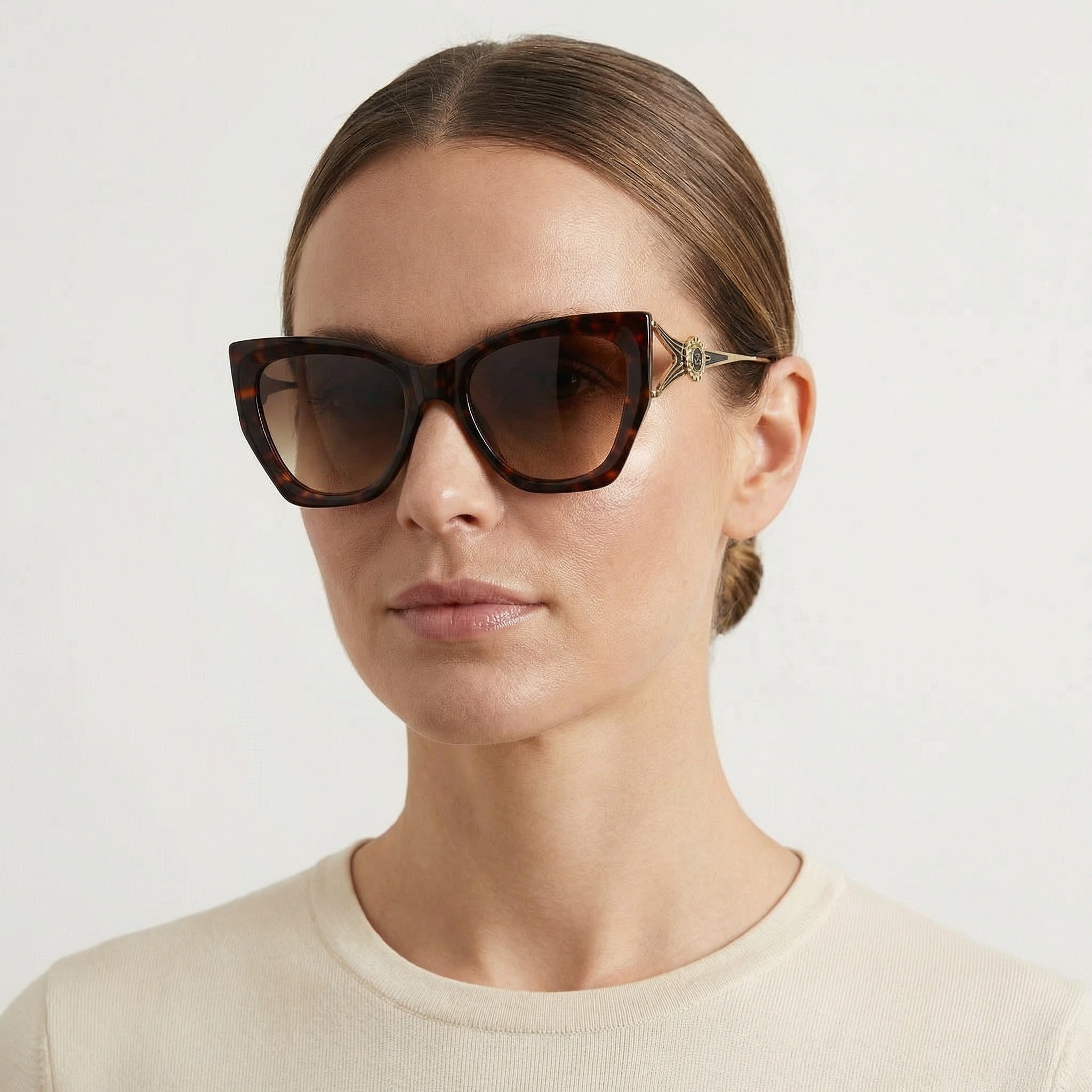 CAT-EYE BROWN TORTOISE SUNGLASSES SUN135 F3007