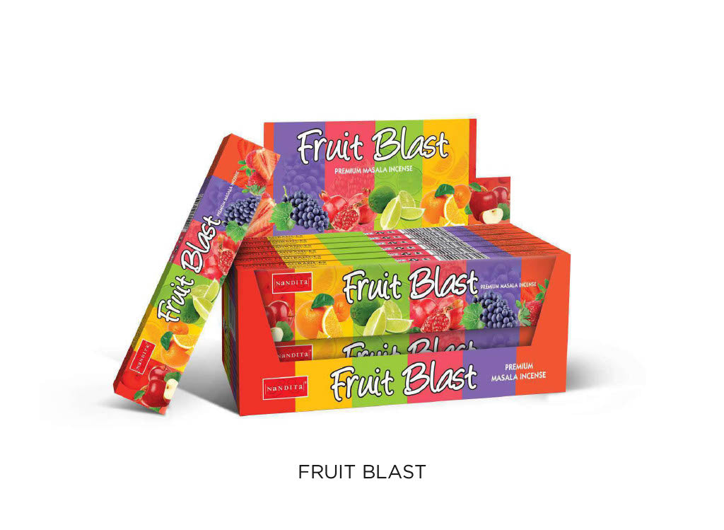 NANDITA Fruit Blast Incense Sticks 15gm 12pack