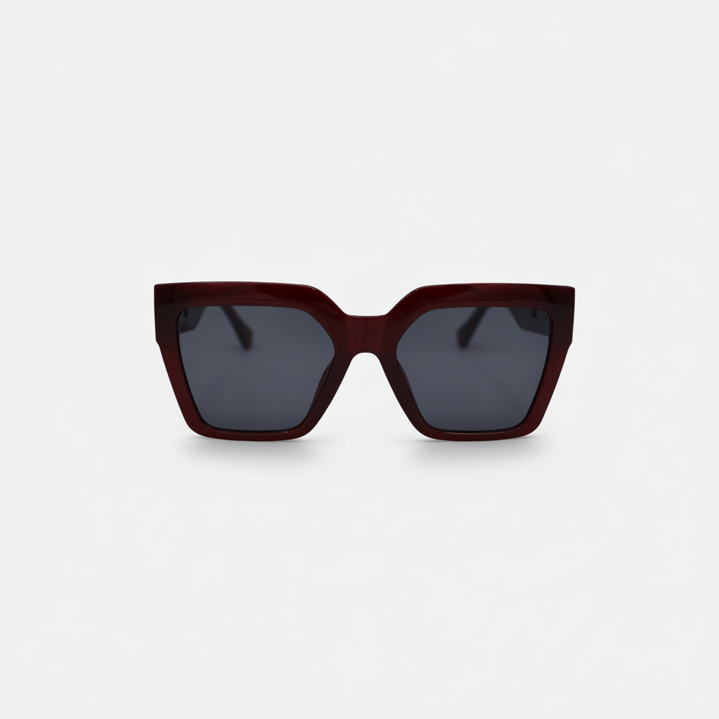 SQUARE MAROON SUNGLASSES SUN166 F3028