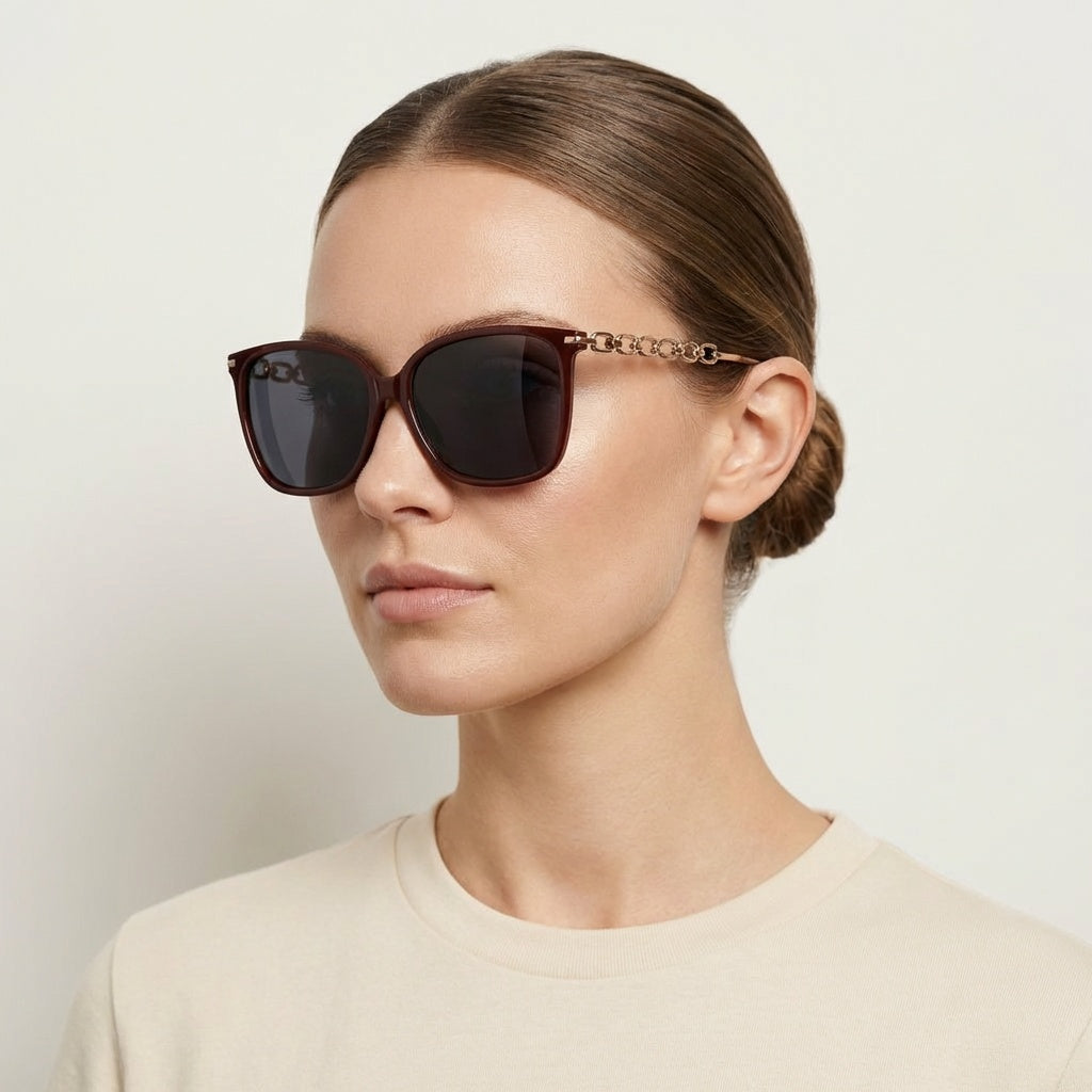 SOFT SQUARE MAROON SUNGLASSES SUN149 F3010