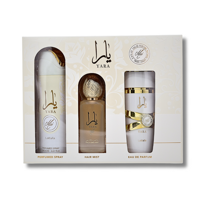 Lattafa Yara Moi Collection 3-Piece Gift Set EDP 3.4FL.OZ, Hair Mist 1.7FL.OZ & Deodorant 6.67FL.OZ