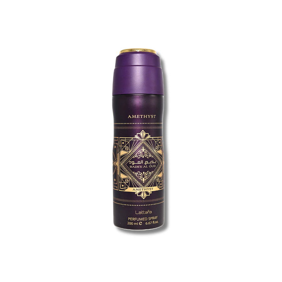 Lattafa Bade'e Al Oud Amethyst Deodorant  Body Spray- 6.67FL.OZ