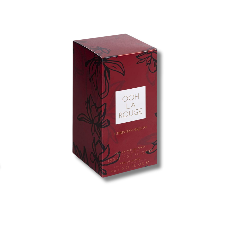 Christian Siriano Ooh La Rouge Eau De Parfum 3.4 FL.OZ & Red Lip Gloss 0.21 FL.OZ for Women