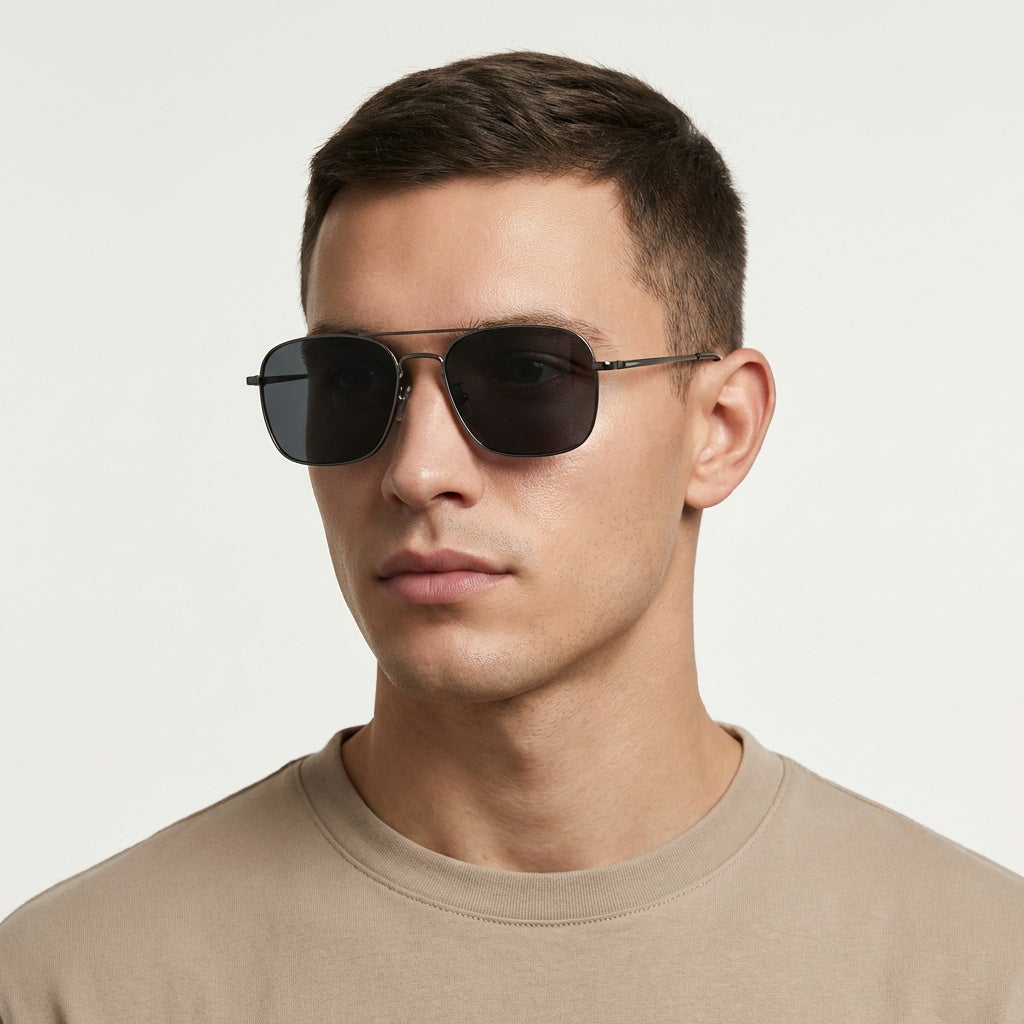 AVIATOR BLACK SUNGLASSES SUN121 J3046