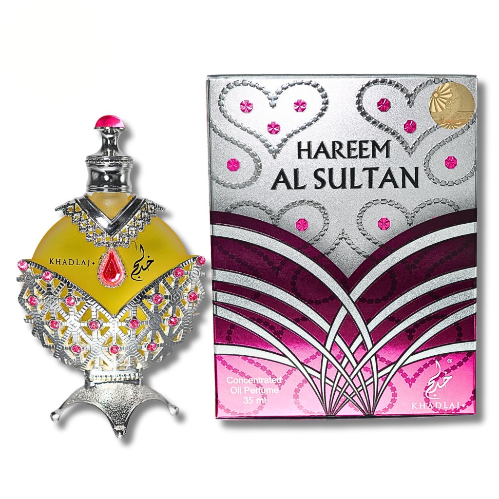 Khadlaj Hareem Al Sultan Silver Pink Diamond Concentrated Oil Perfume 1.18FL.OZ