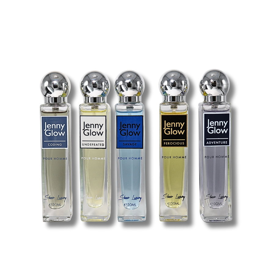 Jenny Glow 5 Pieces Travel Set (Coding, Undefeated, Savage, Ferocious & Adventure) EDP 1.0FL.OZ