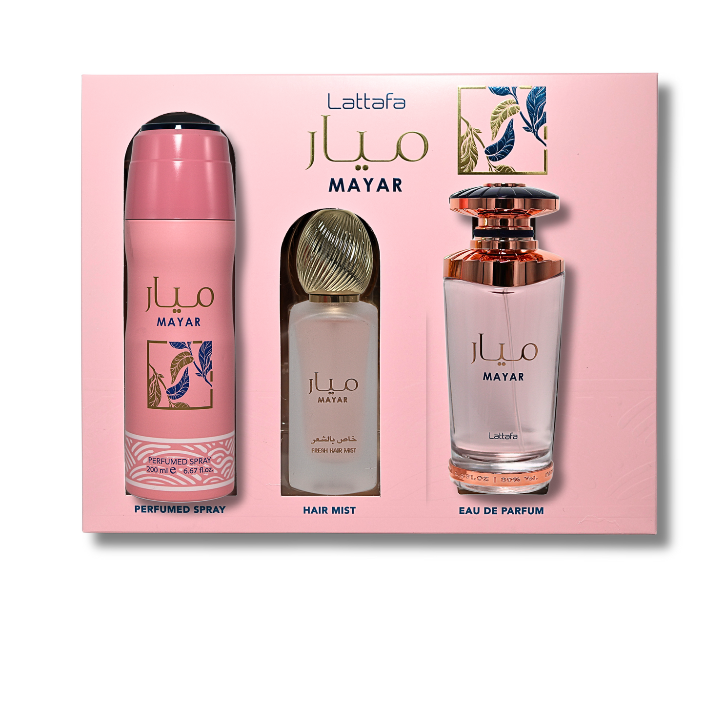 Lattafa Mayar Gift Set EDP 3.4FL.OZ + Perfumed Spray 6.67FL.OZ & Hair Mist for Women