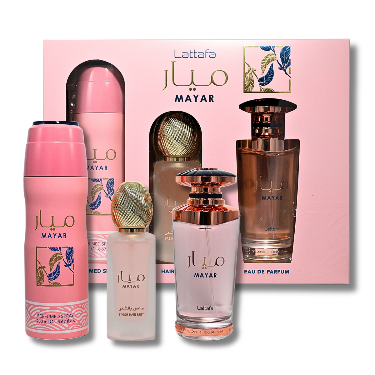 Lattafa Mayar Gift Set EDP 3.4FL.OZ + Perfumed Spray 6.67FL.OZ & Hair