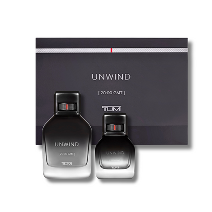 Tumi Unwind Gift Set Eau De Parfum 3.4 & 1.0FL.OZ For Men