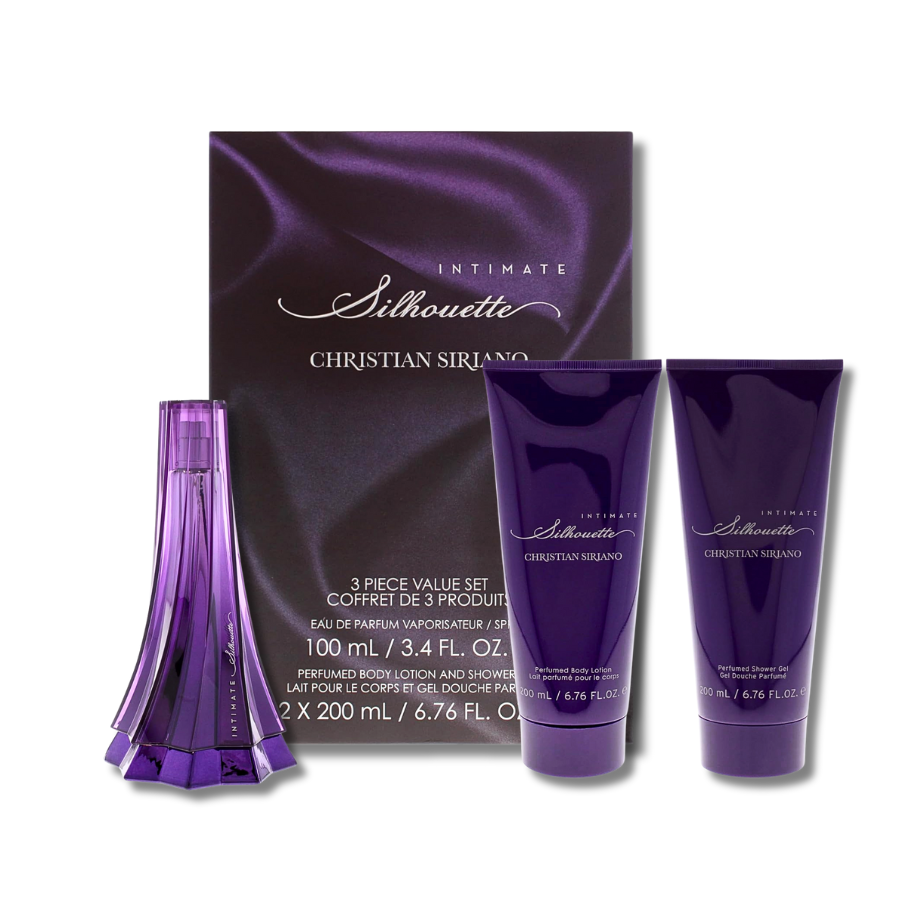 Christian Siriano Intimate Silhouette Gift Set 3.4fl.oz & Body Lotion & Shower Gel 6.fl.oz