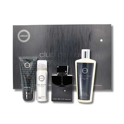 Armaf Club De Nuit Intense Gift Set - Eau De Parmaf 3.6FL.OZ, Deoderant 1.7FL.OZ, Shower Gel 3.4FL.OZ & Shampoo 8.4FL.OZ