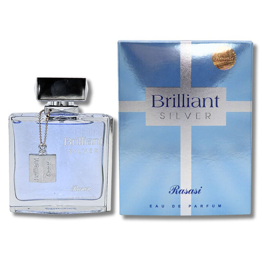 Rasasi Brilliant Silver Eau de Parfum 3.3FL.OZ For Men