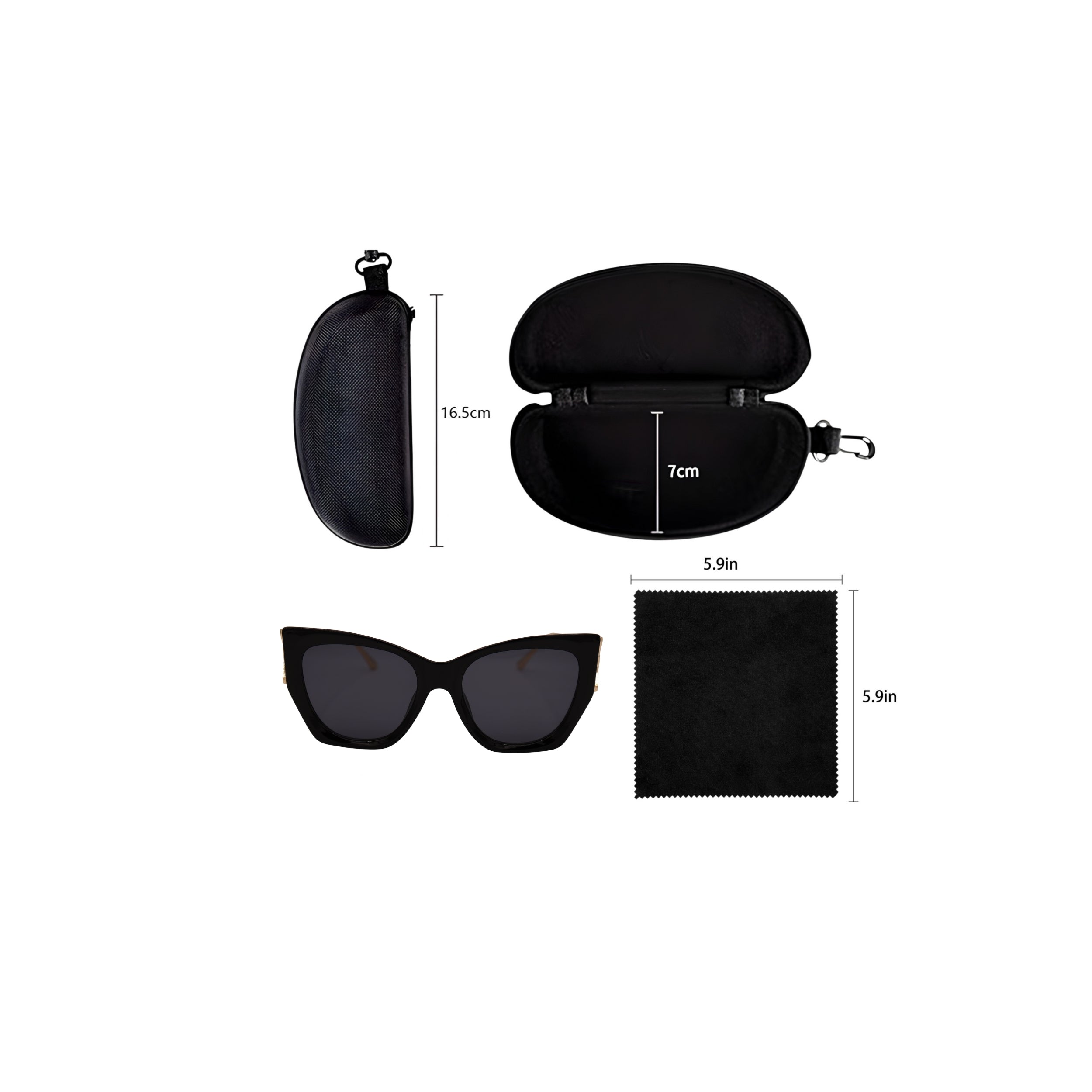 GAFAS DE SOL NEGRAS CON OJOS DE GATO SUN176 F3134