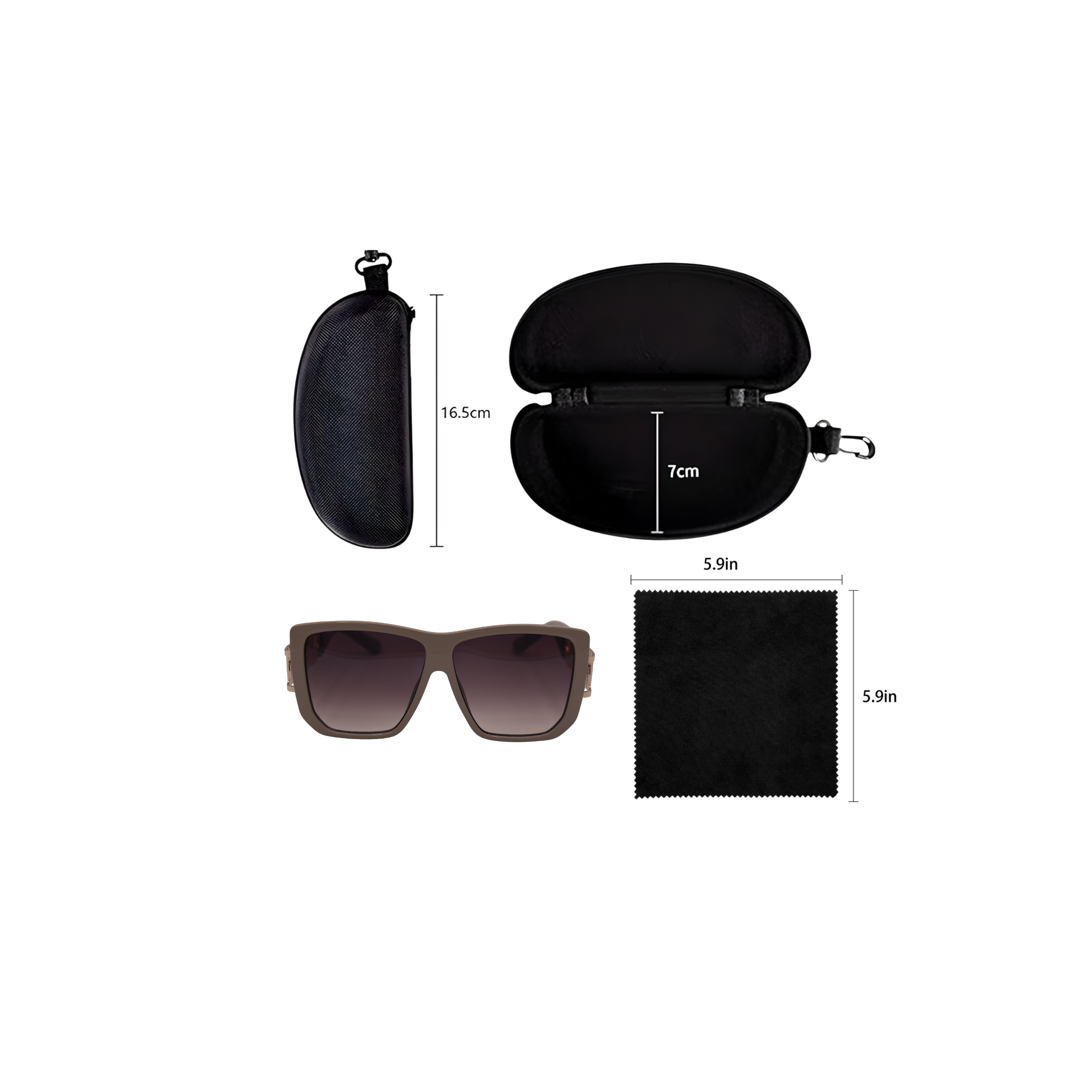 GAFAS DE SOL CUADRADAS NEGRAS SUN185 F3133