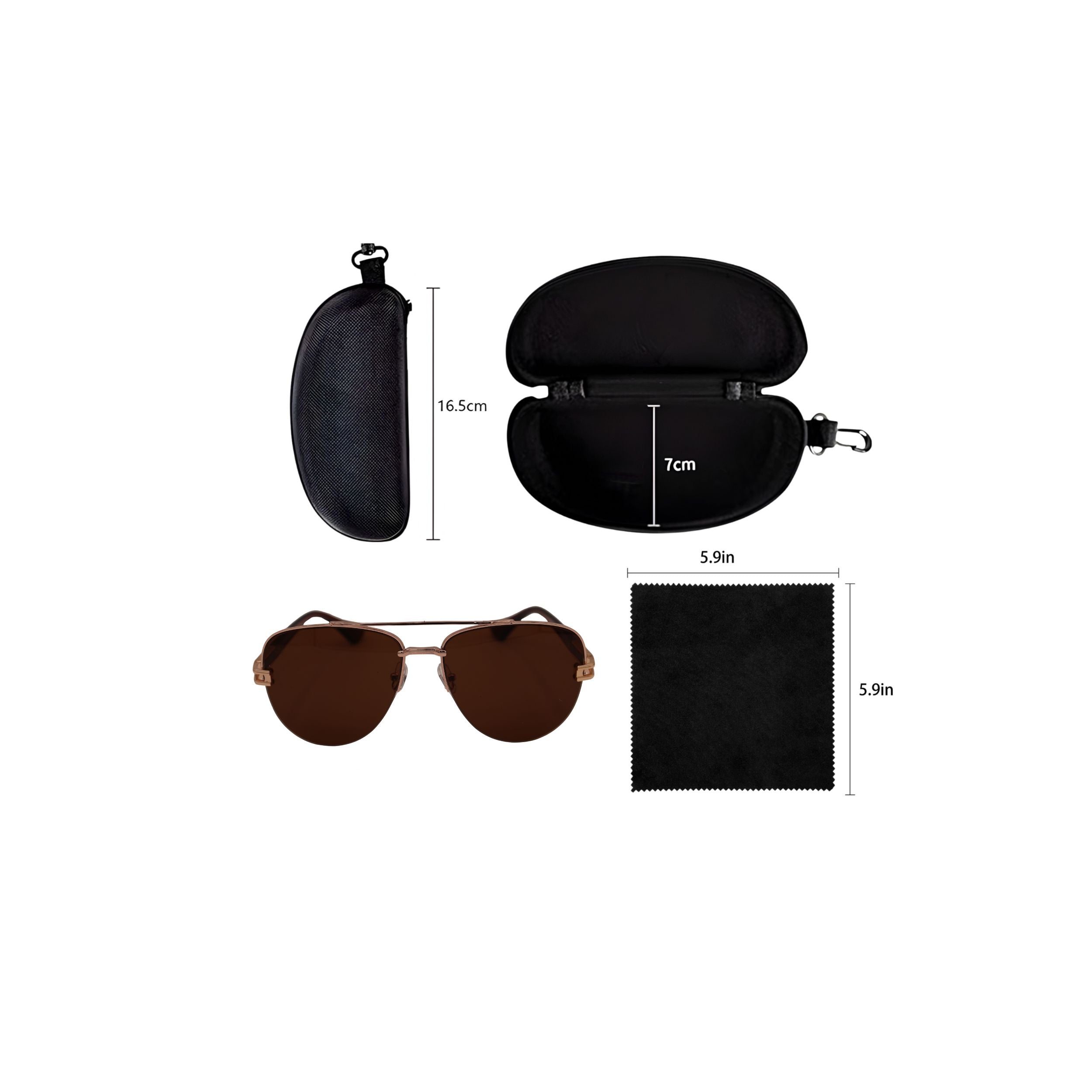 AVIATOR BROWN SUNGLASSES SUN191 J3051