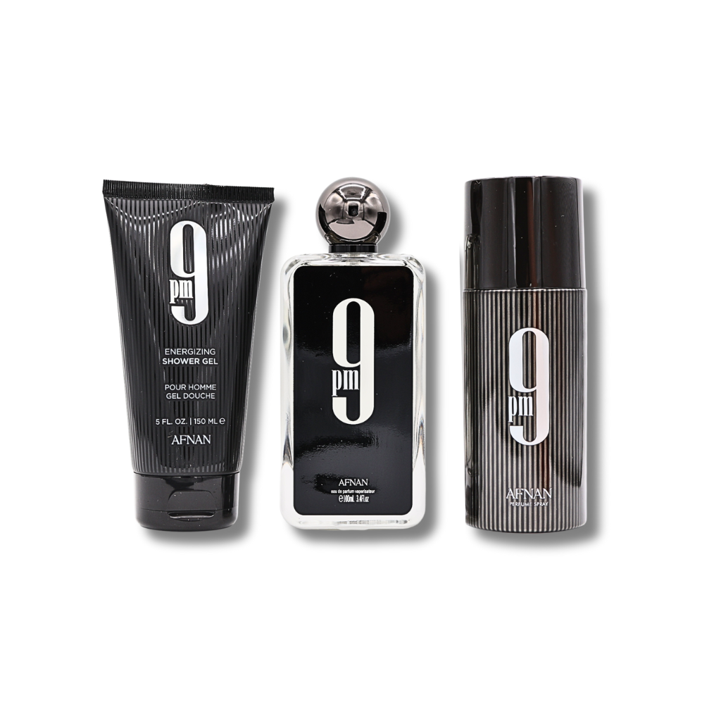 Afnan 9PM EDP 3.4FL.OZ, Shower Gel 6.0FL.OZ & Deodorant 6.4FL.OZ