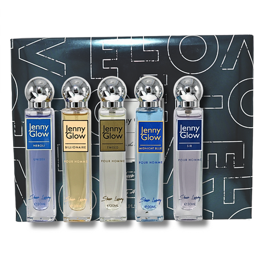 Jenny Glow Travel Gift Set(Neroli, Billionaire, Tweed, Midnight Blue & Sir) EDP 1FL.OZ Unisex