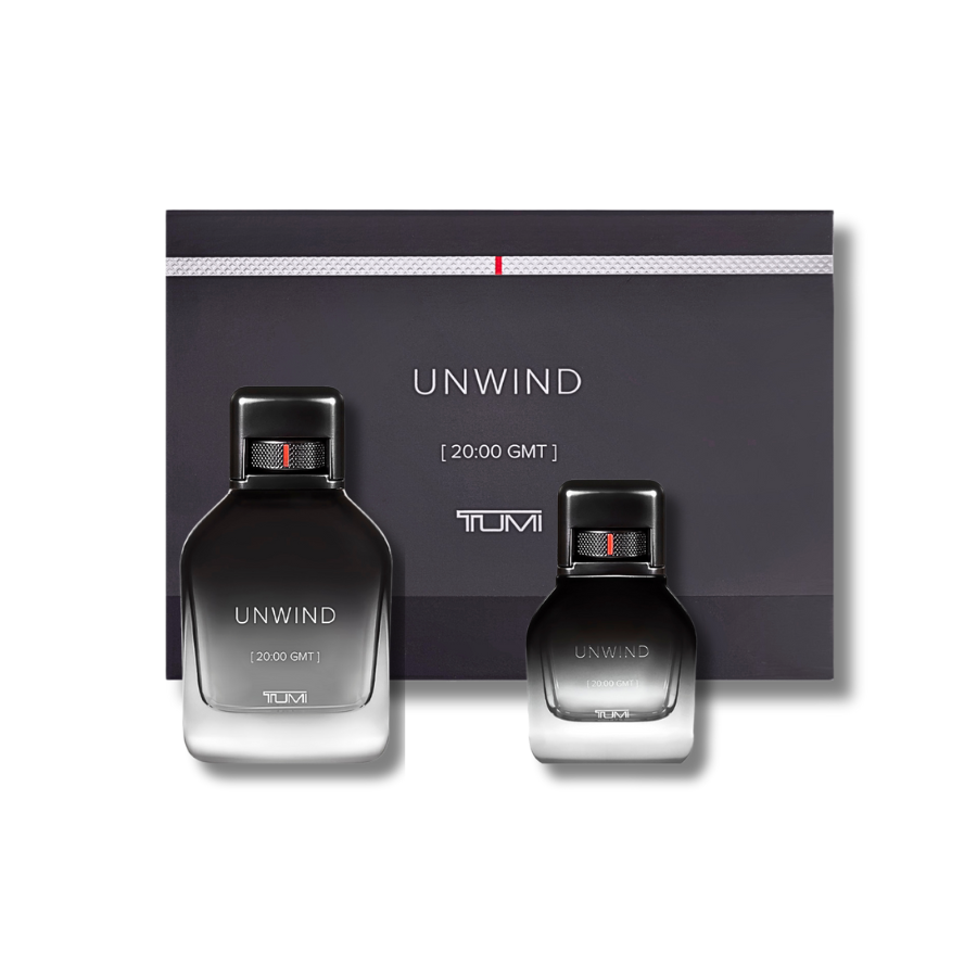 Tumi Unwind Gift Set Eau De Parfum 3.4 & 1.0FL.OZ For Men