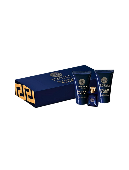 Versace Dylan Blue Travel Gift Set EDT 0.17OZ (Bath & Shower Gel and After shave Balm 0.8 OZ) For Men