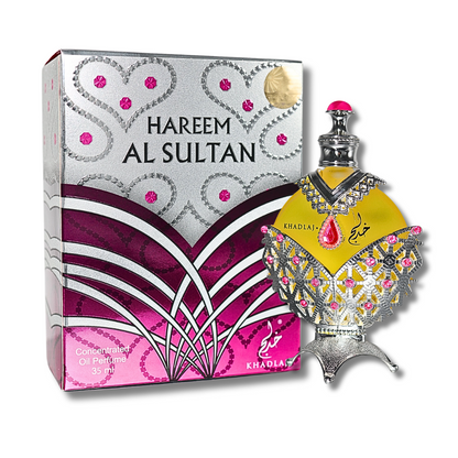 Khadlaj Hareem Al Sultan Silver Pink Diamond Concentrated Oil Perfume 1.18FL.OZ