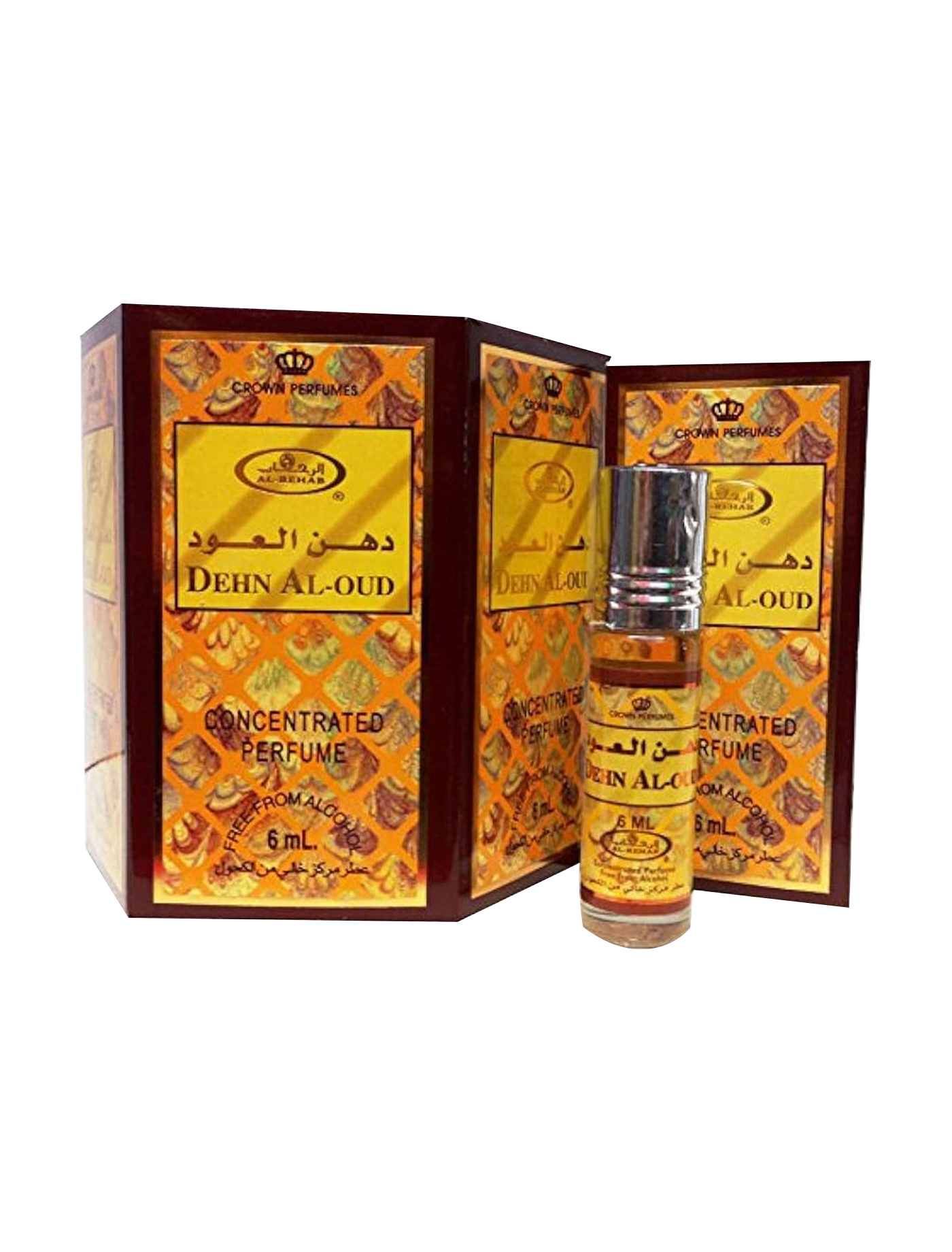 Al Rehab Dean Al Oud Roll ON Perfume 6Pcs x 0.2FL.OZ Unisex