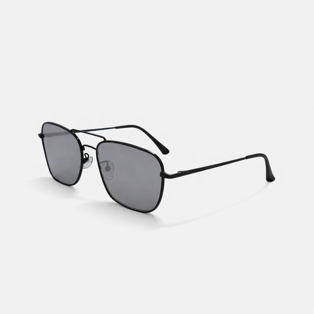 AVIATOR LIGHT BLACK SUNGLASSES SUN123 J3046
