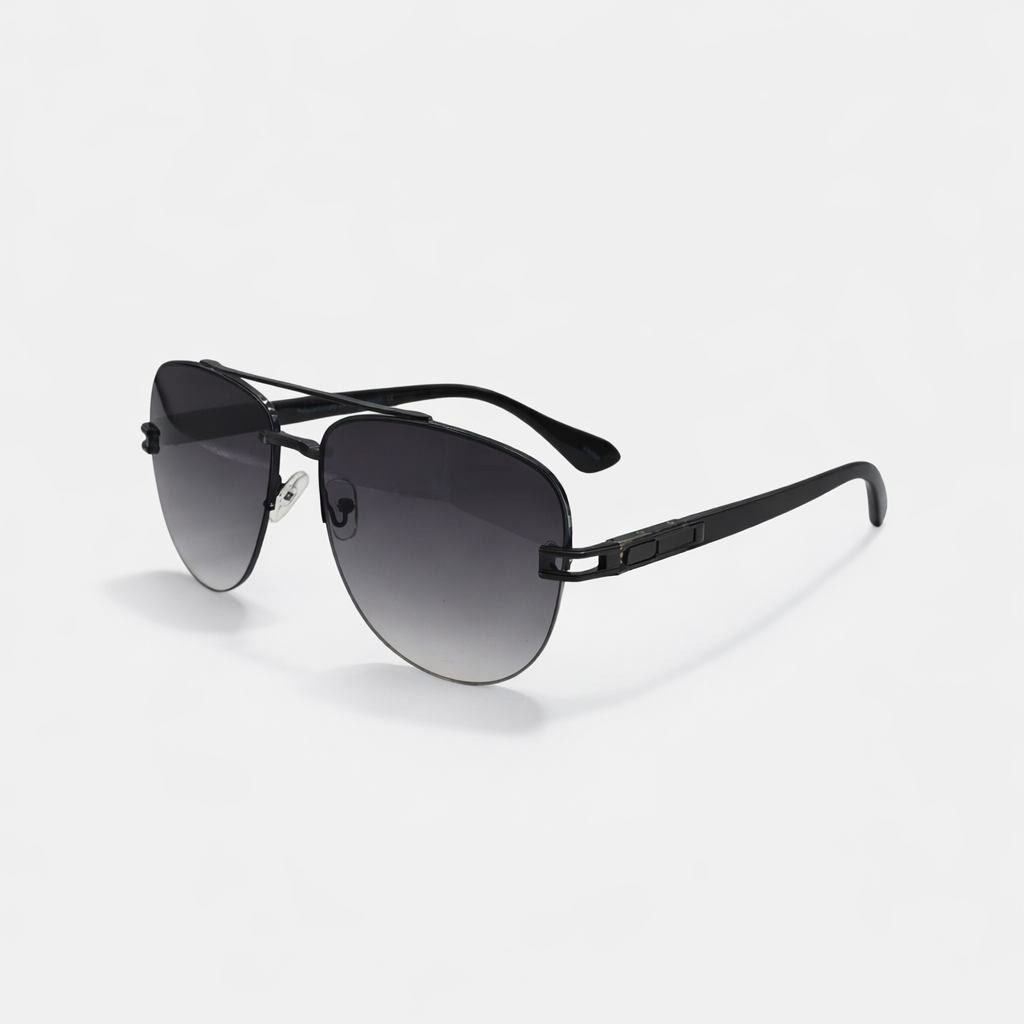 AVIATOR BLACK SUNGLASSES SUN190 J3051