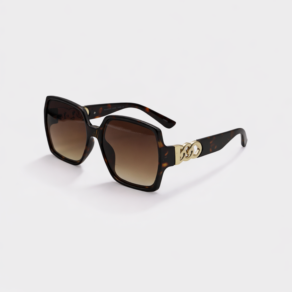 SQUARE BROWN TORTOISE SUNGLASSES SUN174 F3134