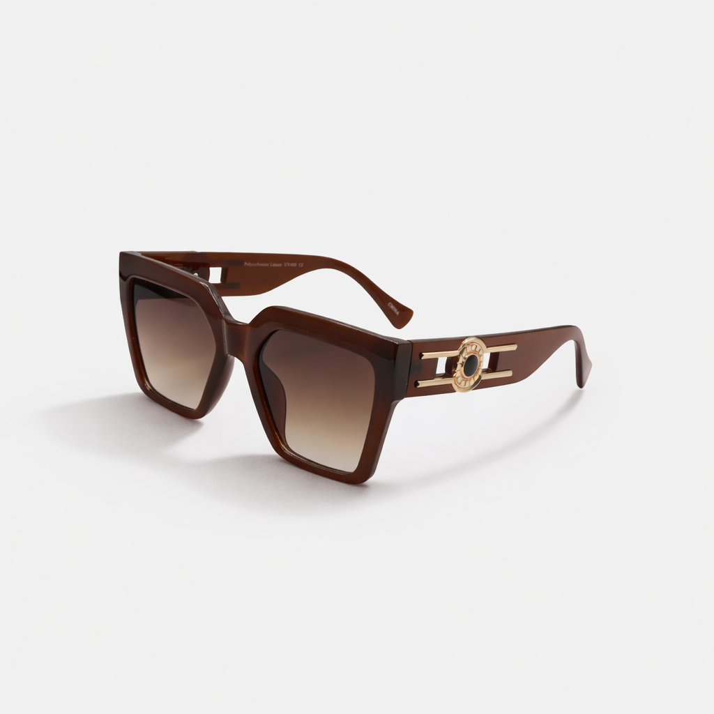 SQUARE BROWN SUNGLASSES SUN165 F3028