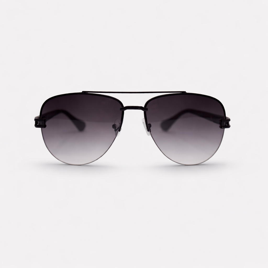 AVIATOR BLACK SUNGLASSES SUN190 J3051