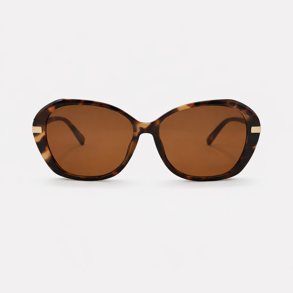 GAFAS DE SOL OVALADAS DE CAREY MARRÓN SUN114 F3036