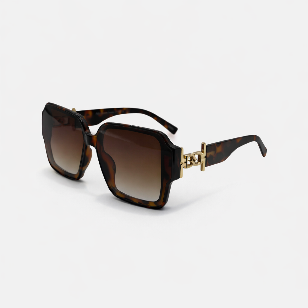 SQUARE BROWN TORTOISE SUNGLASSES SUN105 F3017