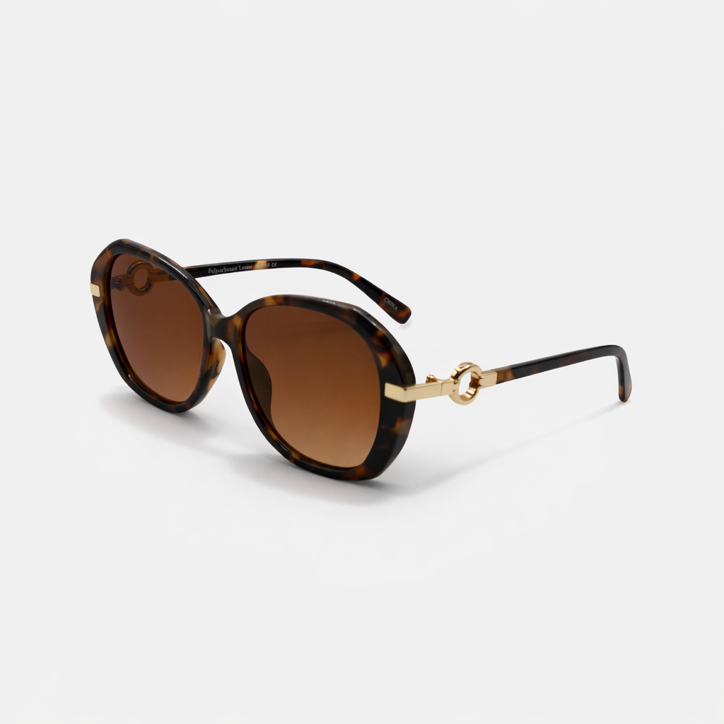 OVAL BROWN TORTOISE SUNGLASSES SUN114 F3036