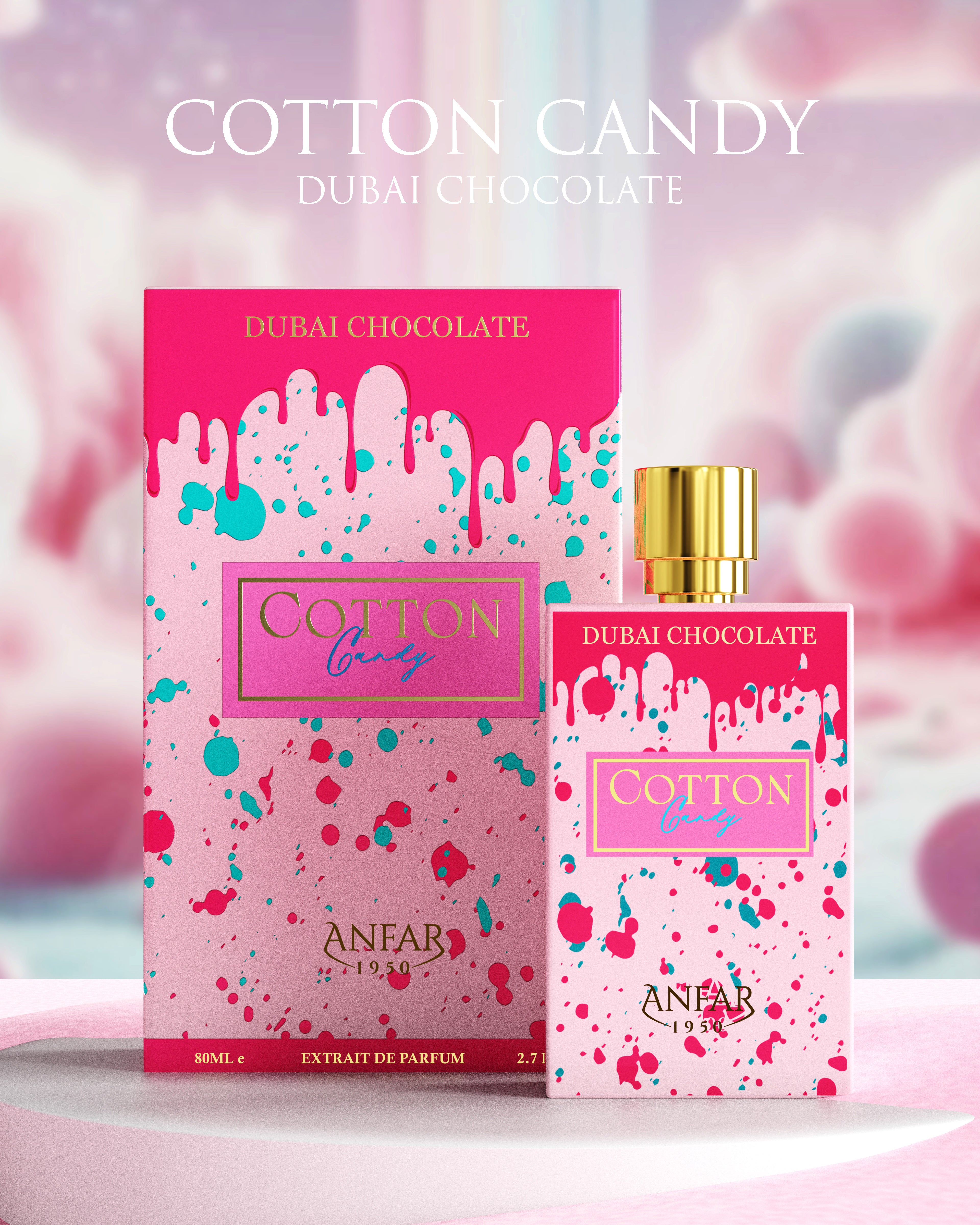 Anfar Cotton Candy Dubai Chocolate Extrait De Parfum 2.7FL.OZ