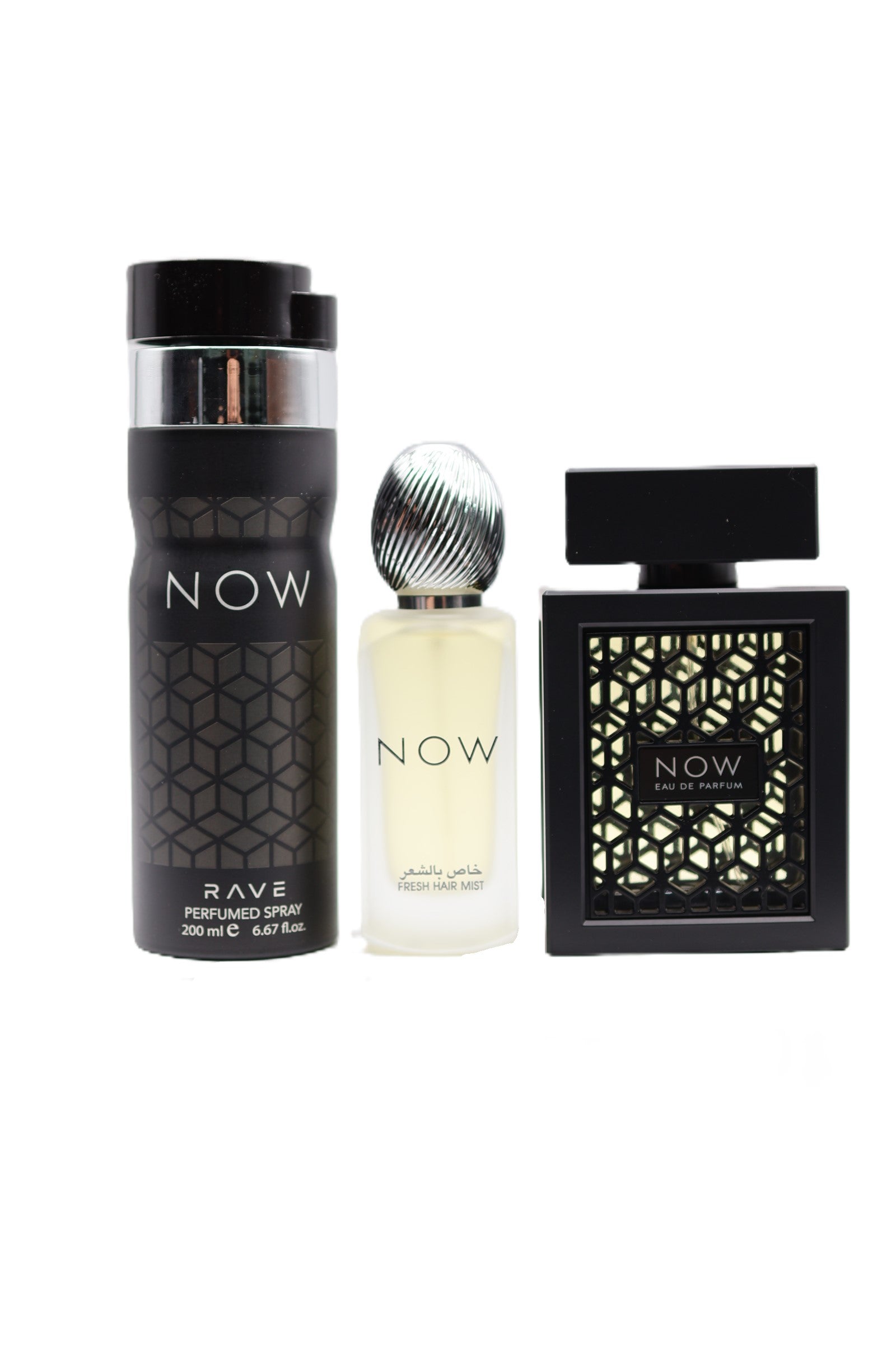 Rave Now Collection Eau De Parfum 3.4FL.OZ, Deoderant 6.67FL.OZ & Hair Mist