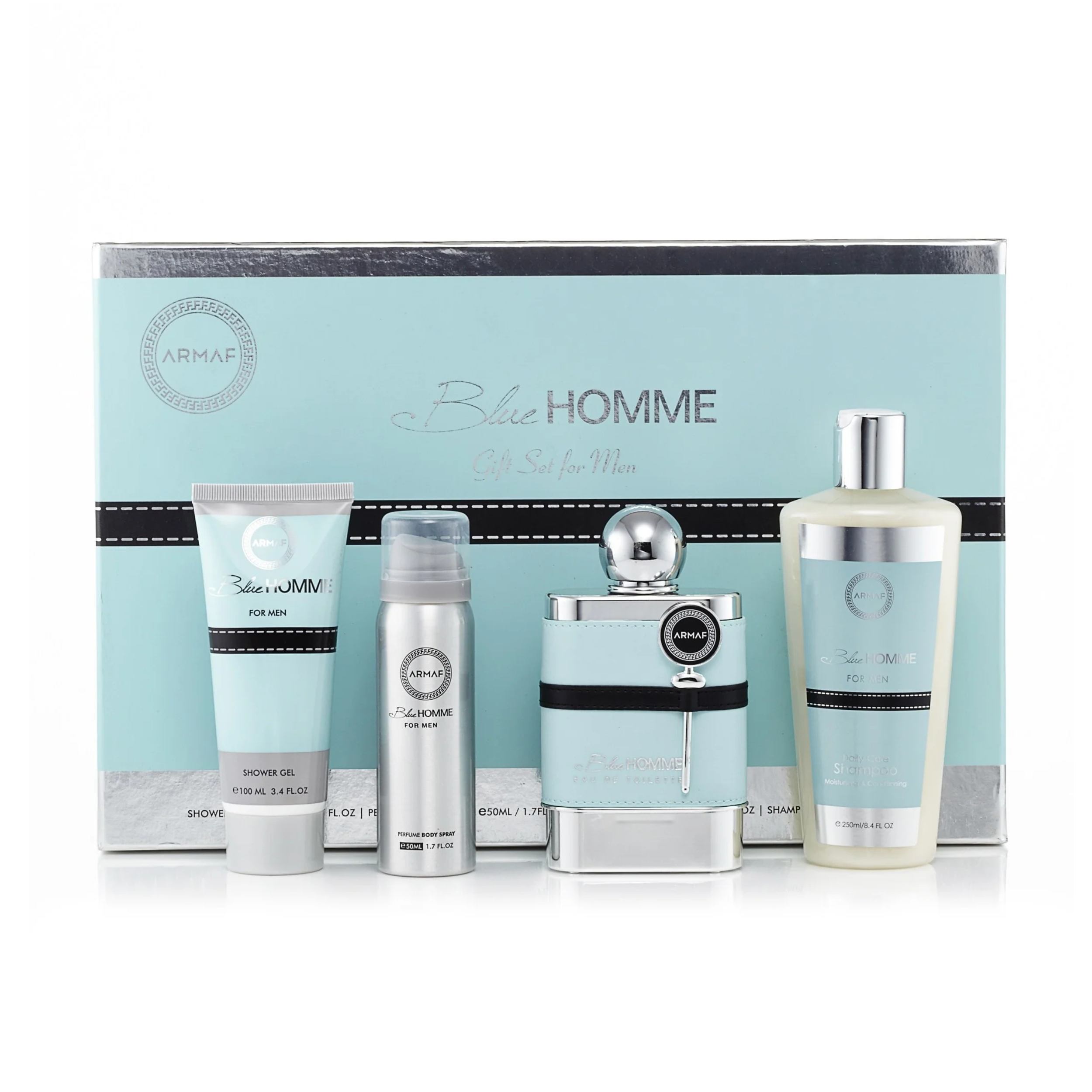 ARMAF BLUE HOMME GIFTSET (SHOWER GEL 3.4FL.OZ | 100ML, BODY SPRAY 1.7FL.OZ | 50ML, EDP 3.4FL.OZ | 100)
