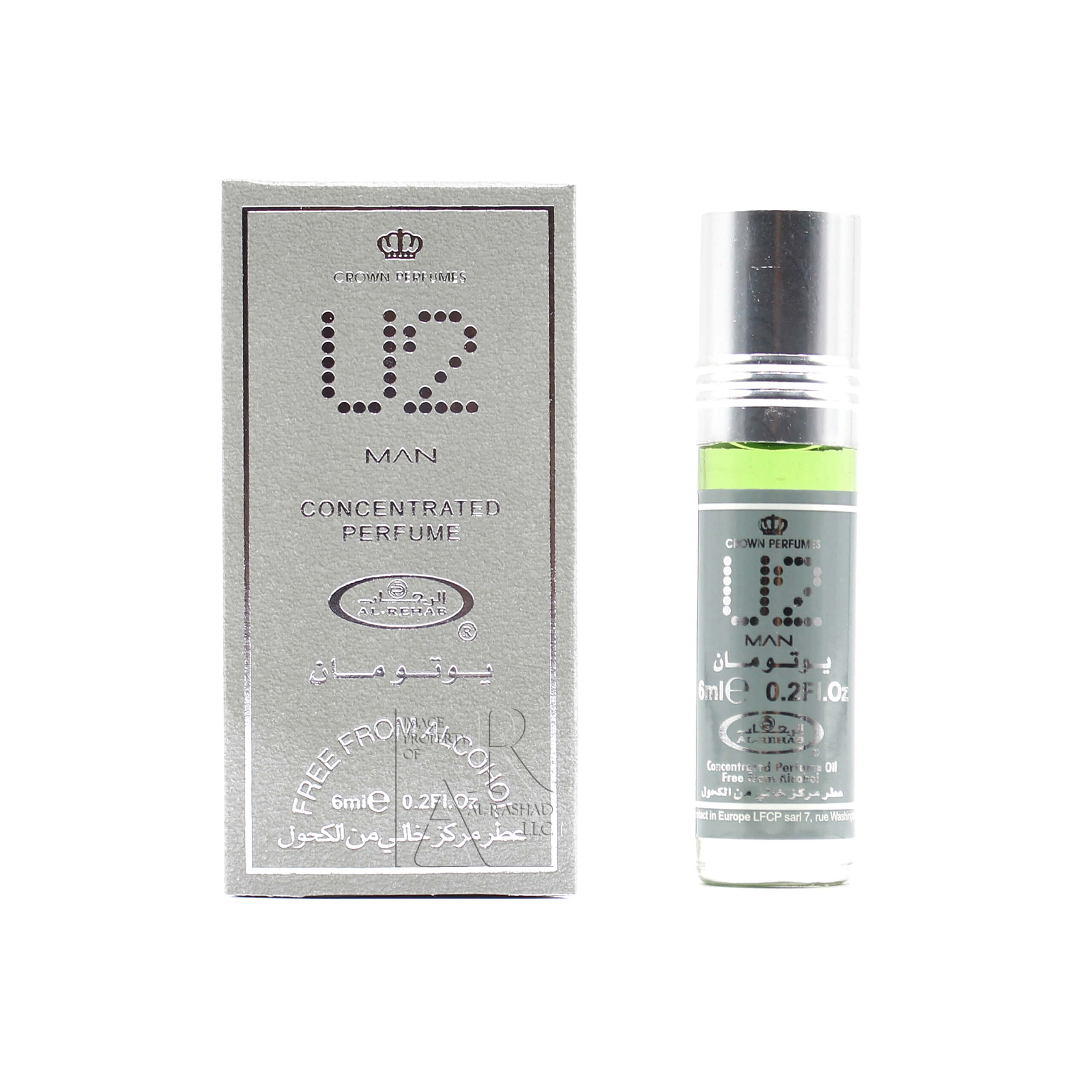 Al Rehab U2 Man Roll On Perfume 6Pcs x 0.2FL.OZ For Men