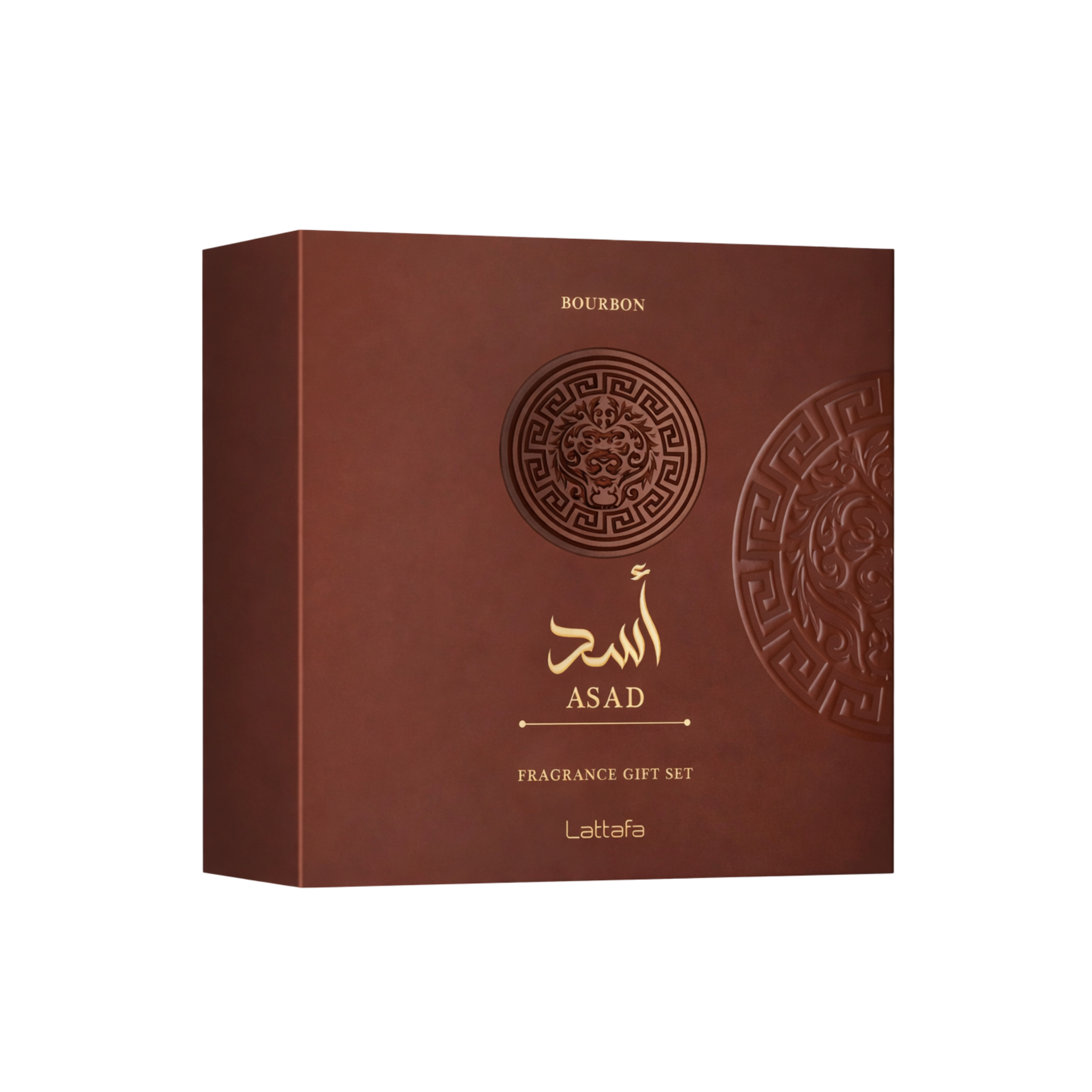 LATTAFA ASAD BOURBON 3 PCS GIFTSET WITH 100ML EDP + 12ML TRAVEL SPRAY + 100ML SHOWER GEL