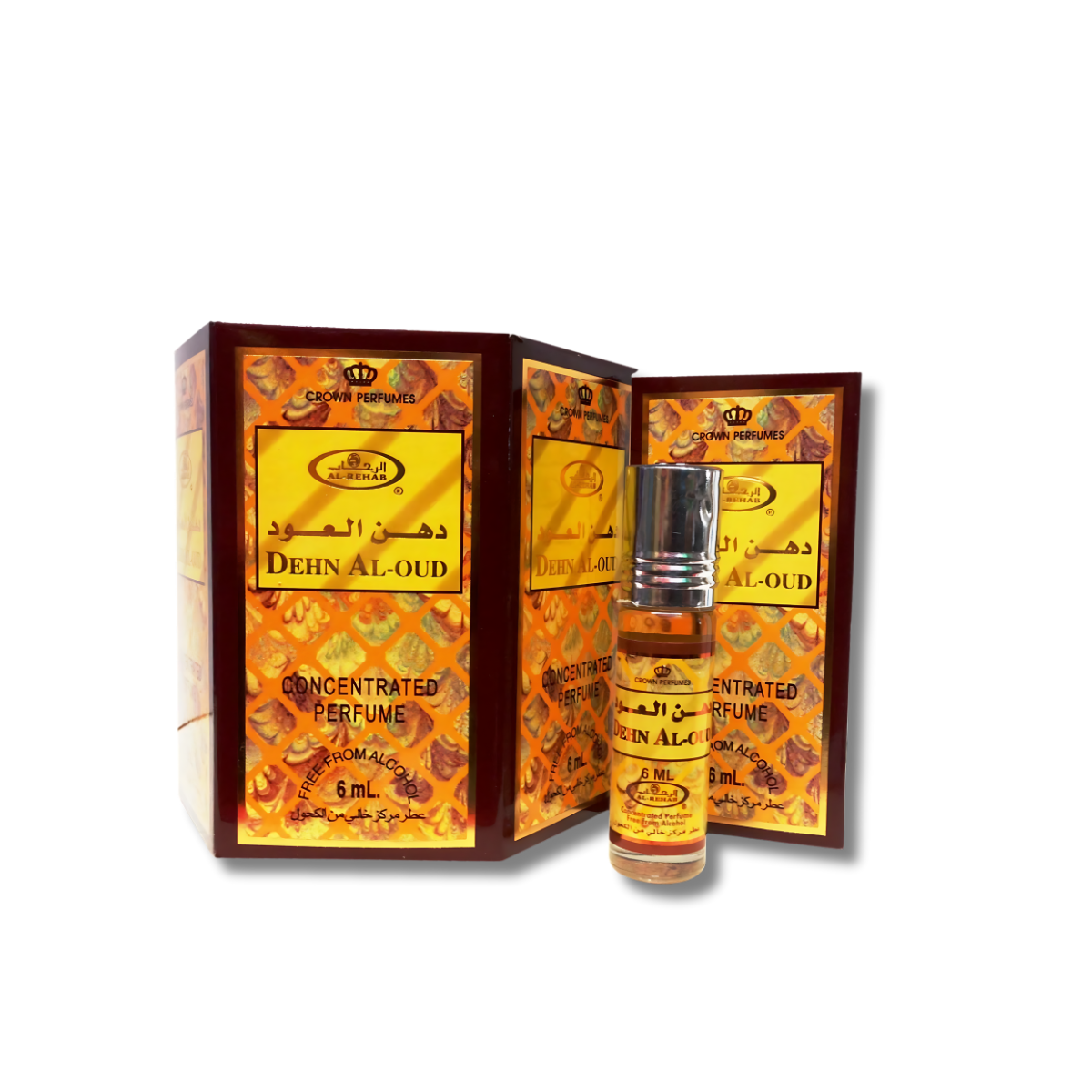 Al Rehab Dean Al Oud Roll ON Perfume 6Pcs x 0.2FL.OZ Unisex