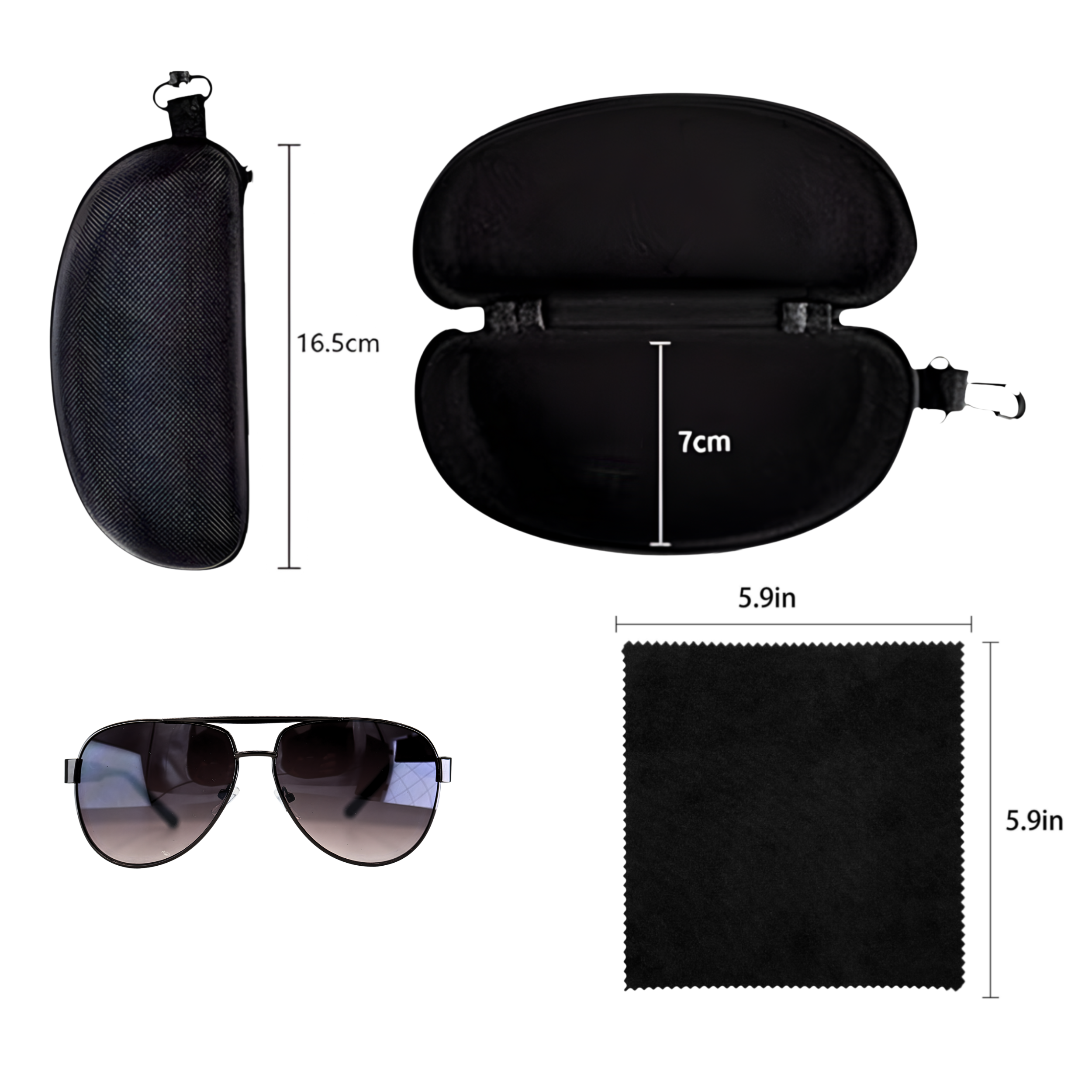 AVIATOR INK BLACK SUNGLASSES SUN153 J3167