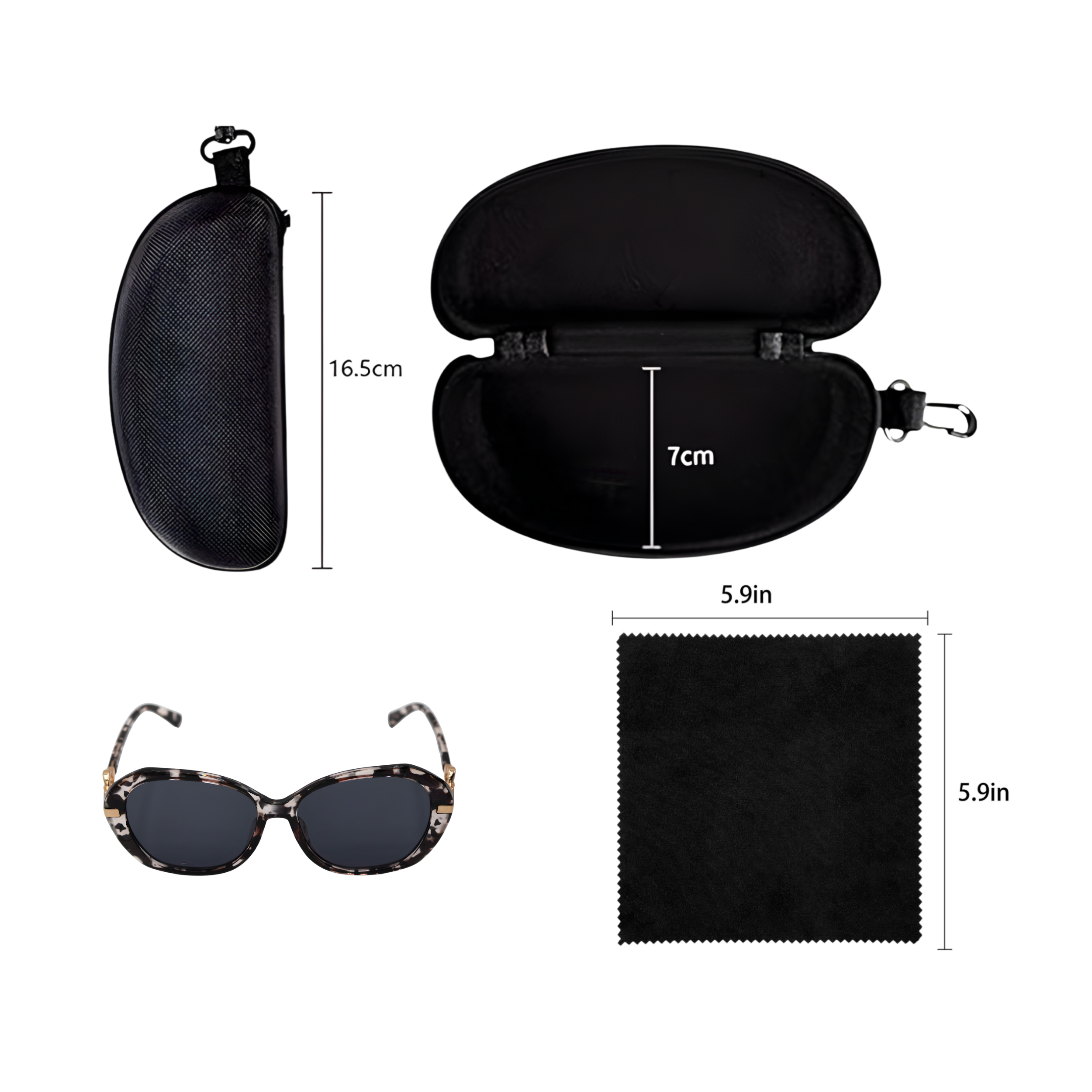 GAFAS DE SOL OVALADAS DE CAREY NEGRO SUN110 F3036