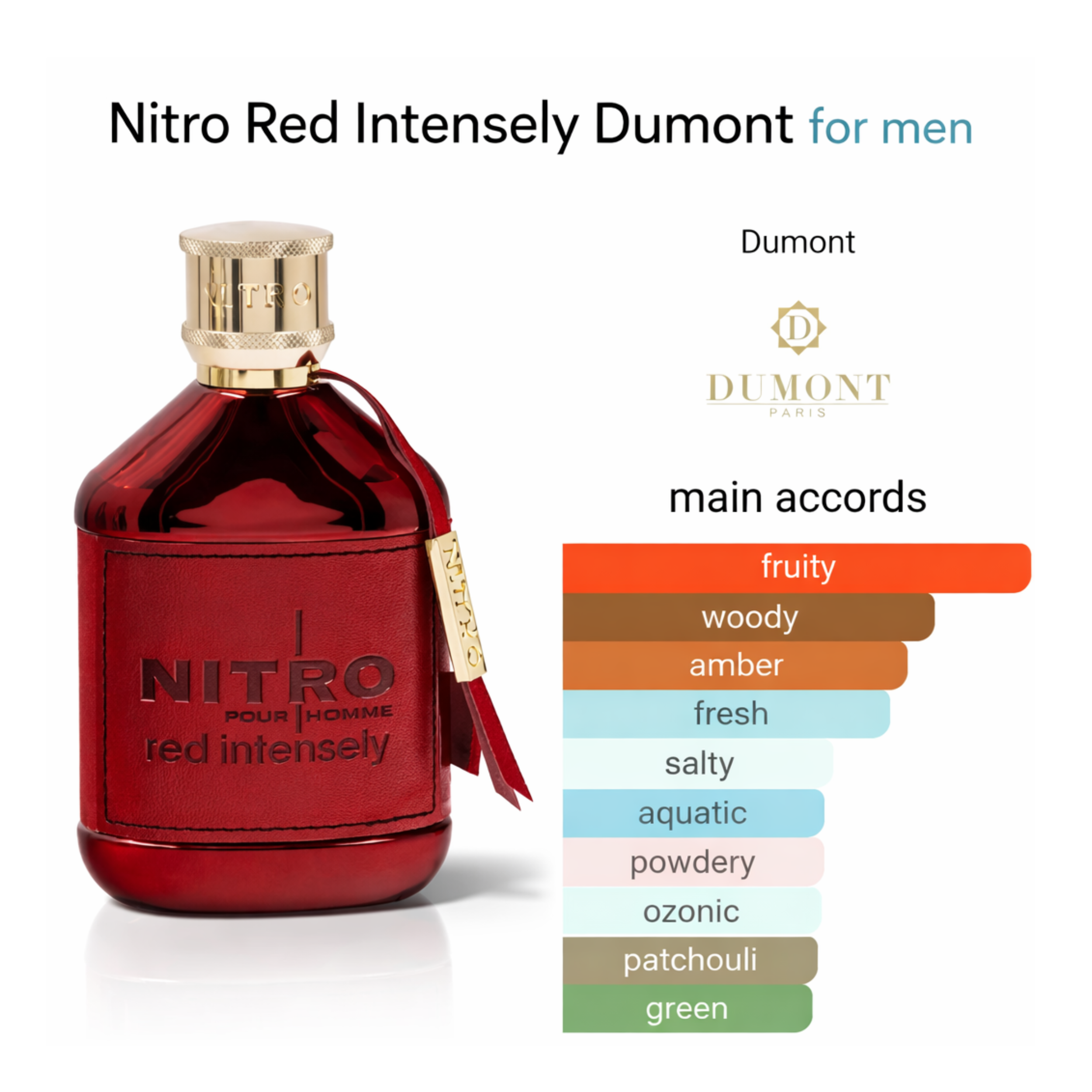 DUMONT PARIS NITRO RED INTENSELY POUR HOMME EXTRAIT DE PARFUM 3.4FL.OZ | 100ML