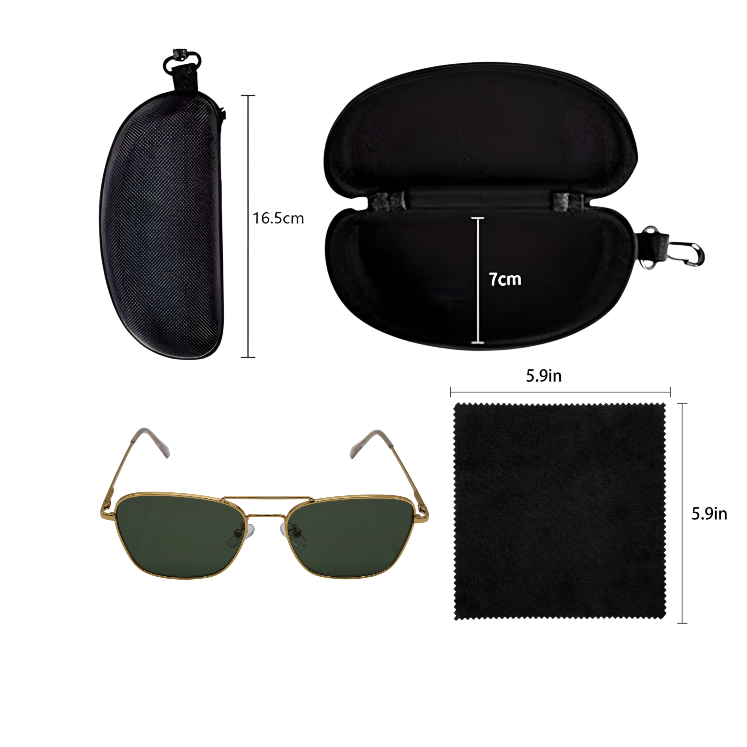 AVIATOR GREEN SUNGLASSES SUN126 J3046