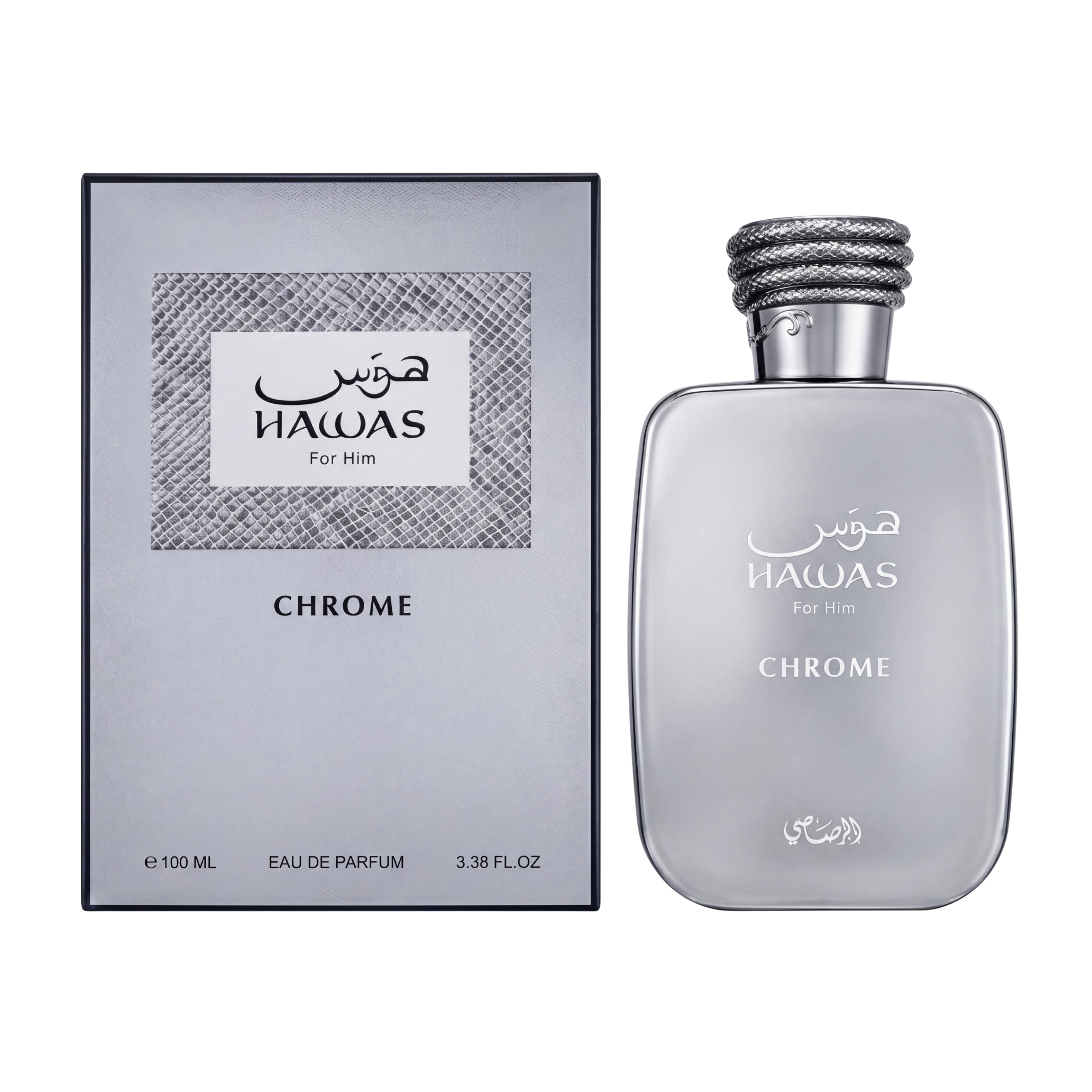 Rasasi Hawas Chrome Eau De Parfum 3.4FL.OZ | 100ML