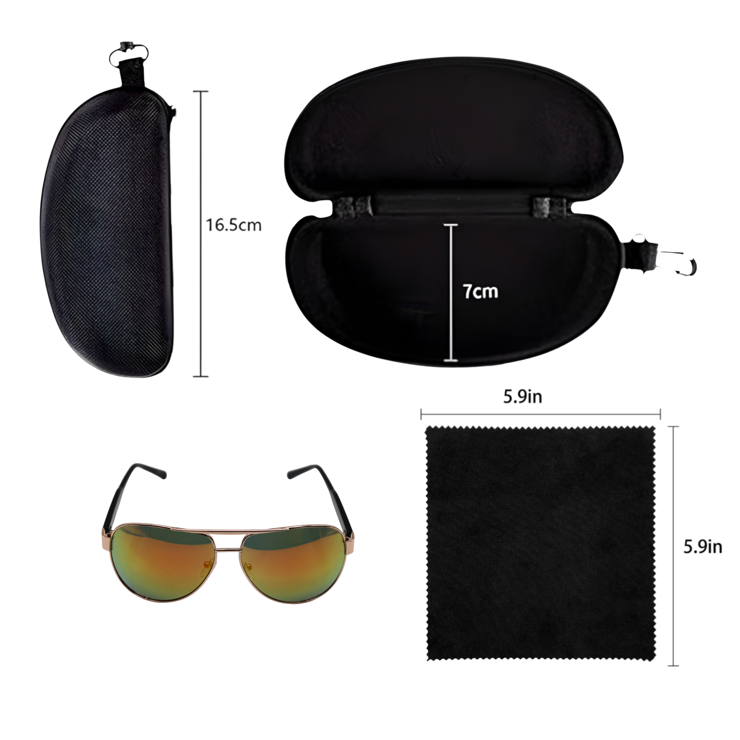 AVIATOR GOLDEN SUNGLASSES SUN155 J3167