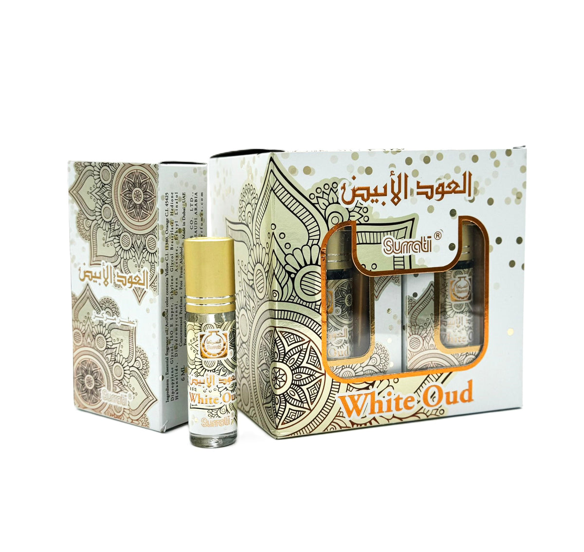 SURRATI White Oud Oil Perfume 6Pcs x 0.2FL.OZ