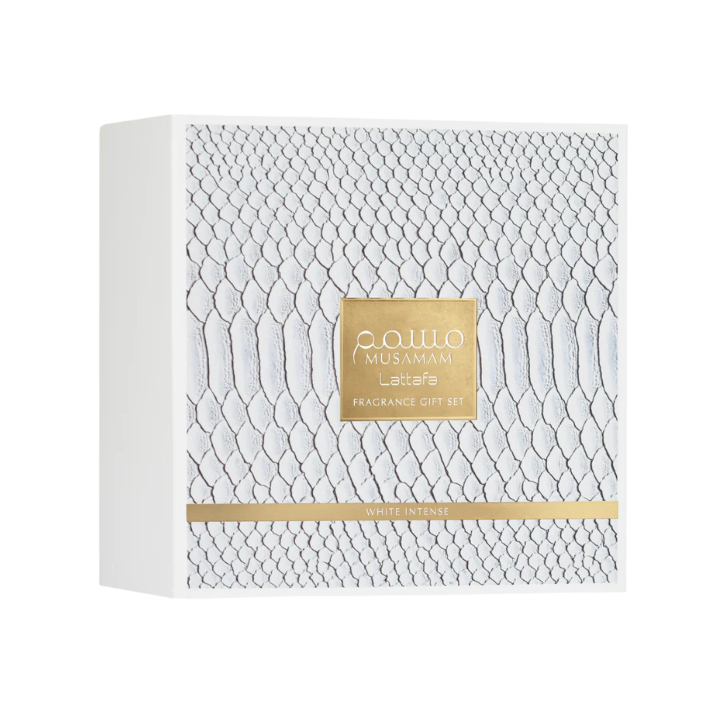 LATTAFA MUSAMAM WHITE INTENSE 3PC GIFT SET(EDP 3.4FL.OZ | 100ML, EDP 0.4FL.OZ | 12ML, HAIR MIST 1.6F